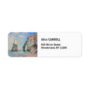 Etiqueta Claude Monet - Cliff em Etretat