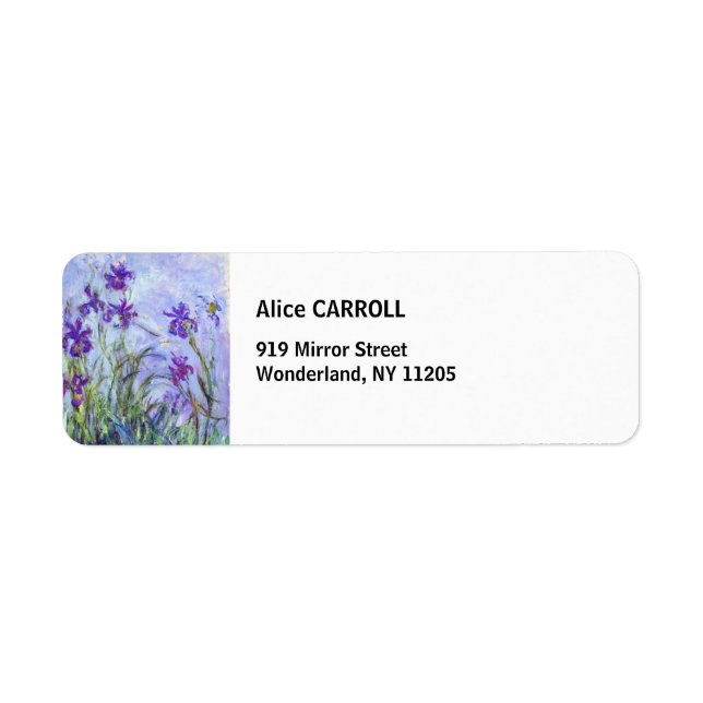 Etiqueta Claude Monet - Íris Lilases / Iris Mauves (Frente)
