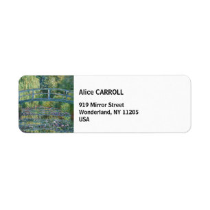 Etiqueta Claude Monet - Lagoa de Água Lily, Harmonia Verde