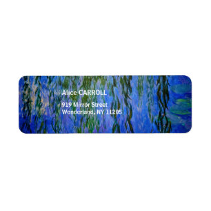 Etiqueta Claude Monet - Lírios d'água com salgueiro chor