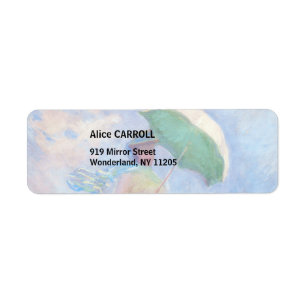 Etiqueta Claude Monet - Mulher com Parasol virada para a di