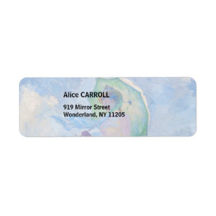 Etiqueta Claude Monet - Mulher com Parasol virada para a es