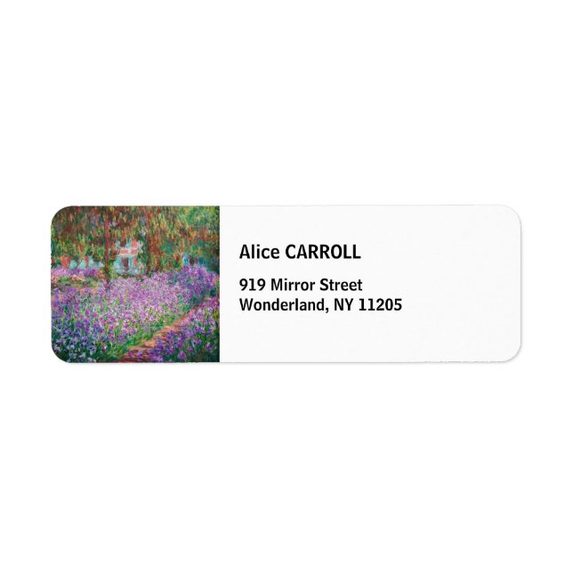Etiqueta Claude Monet - O Jardim do Artista em Giverny (Frente)