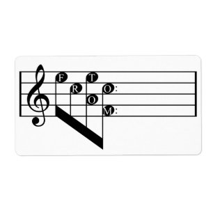 Etiqueta Clef de triplo musical dos funcionarios do Tag do