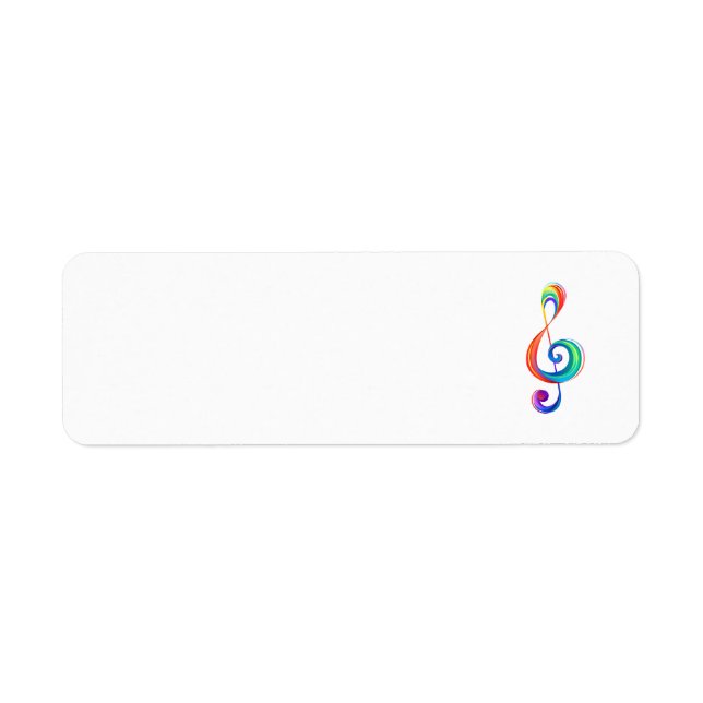 Etiqueta Clef (trecho de arco-íris) (Frente)