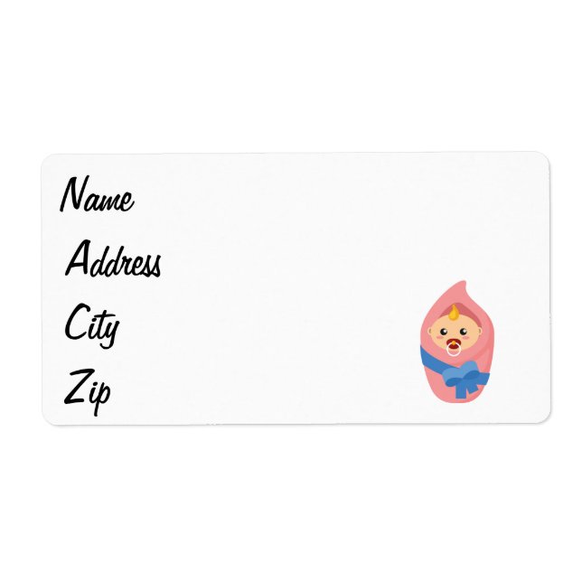 Etiqueta Cliente de bebê recém-nascido (Frente)