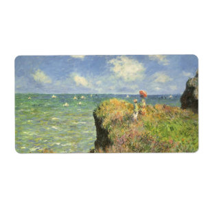 Etiqueta Cliff Walk em Pourville por Claude Monet