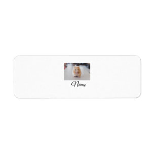 Etiqueta Cobertor personalizado com foto de animal colorido