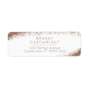 Etiqueta Cobre, Blush e Dourado Sparkle