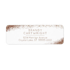 Etiqueta Cobre, Blush e Sparkle Dourado