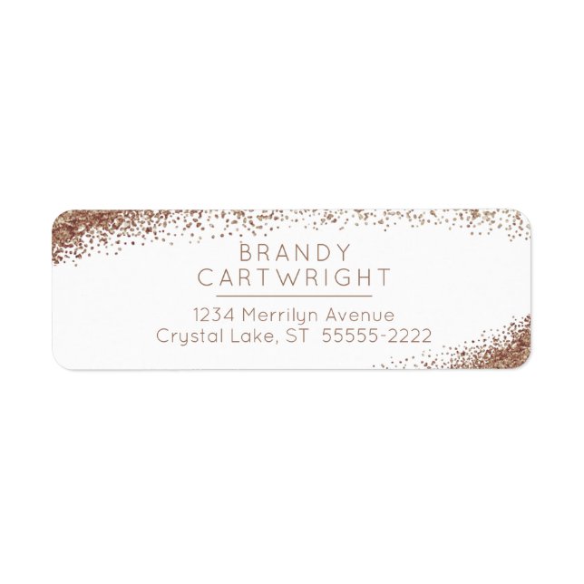 Etiqueta Cobre, Blush e Sparkle Dourado (Frente)