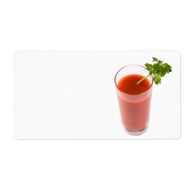 Etiqueta Cocktail de suco de tomate fresco (Frente)
