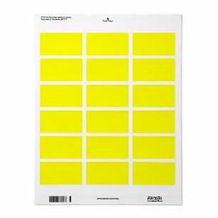 Etiqueta Código hex amarelo neon FFFF01