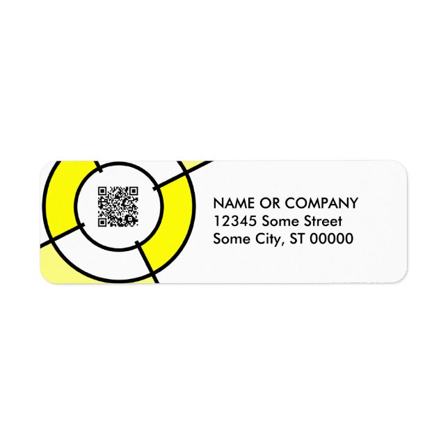 Etiqueta código QR amarelo (Frente)