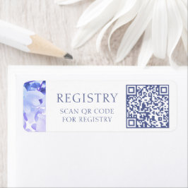 Etiqueta Código QR Casamento de Presente Registro Watercolo