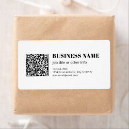 Etiqueta Código QR comercial & Texto retrô-moderno editável