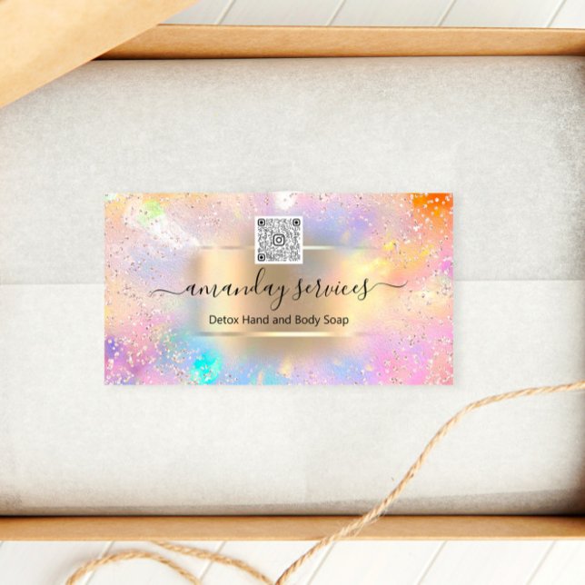 Etiqueta Código QR da ativação do Hológrafo Dourado do Comp (Criador carregado)