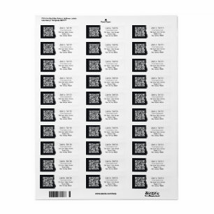 Etiqueta Código QR do Fotógrafo - Endereço de Retorno Branc