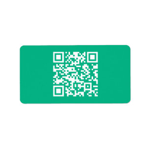 Etiqueta Código QR editável Gera seu próprio   Teal Green