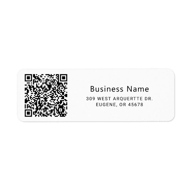 Etiqueta Código QR Empresarial (Frente)