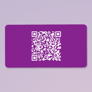 Etiqueta Código QR instantâneo com URL do seu site Roxo