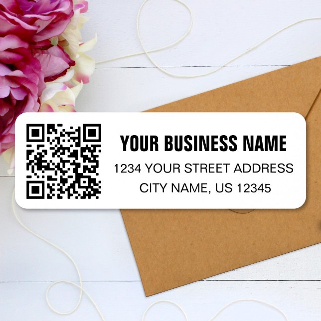 Etiqueta Código QR Personalizado Nome da Empresa Endereço d (Criador carregado)