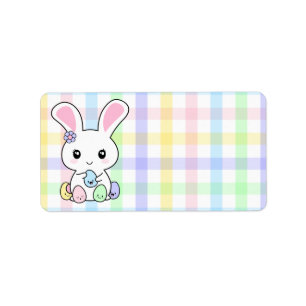 Etiqueta Coelhinho da Páscoa de Kawaii