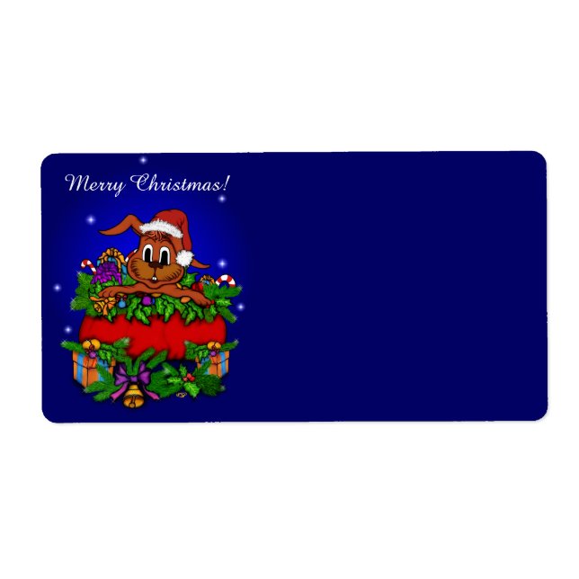 Etiqueta Coelho Natal (Frente)