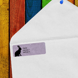 Etiqueta Coelho Negro Silhute Marmoreado