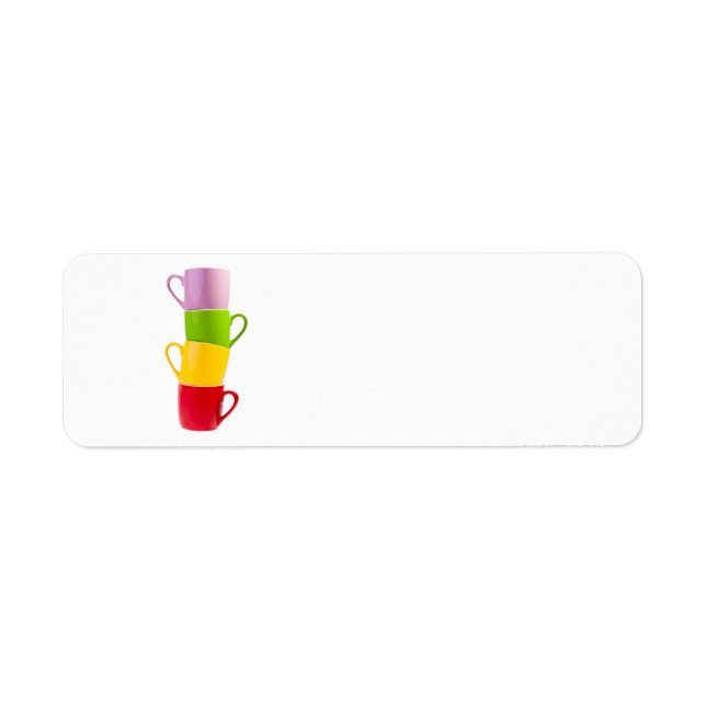 Etiqueta Coffee Mugs Coloridos (Frente)