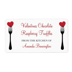 Etiqueta Cole uma forquilha em meus namorados do coração