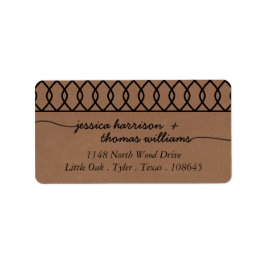 Etiqueta Coleção de Casamentos de Kraft Whimsical Modern