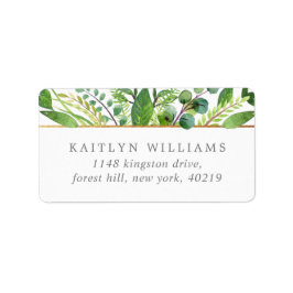 Etiqueta Coleção de Casamentos Dourados e Verdes