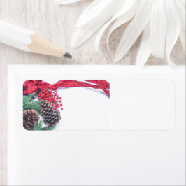 Etiqueta Coleção de Cones de Pinho Feriado