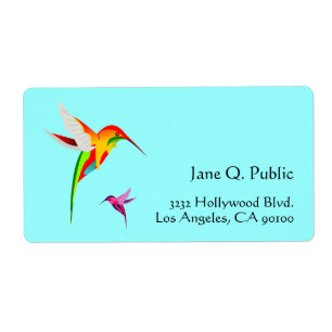 Etiqueta Colibris dos amantes do pássaro