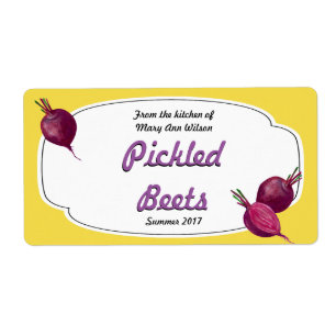 Etiqueta Colocação em latas conservada das beterrabas
