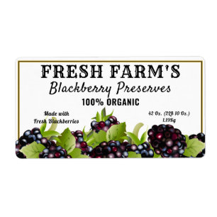 Etiqueta Colocação em latas da fruta de Blackberry