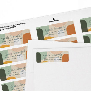 Etiqueta Colorful Modern Shapes Return Address