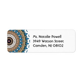 Etiqueta Colorida Bonito Mandala Design