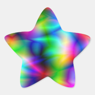 Etiqueta colorida da estrela da abstracção