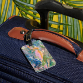 Etiqueta Colorida de Bagagem Boho Viagem Arco-Íris