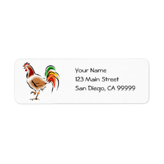 Etiqueta Colorida Rooster
