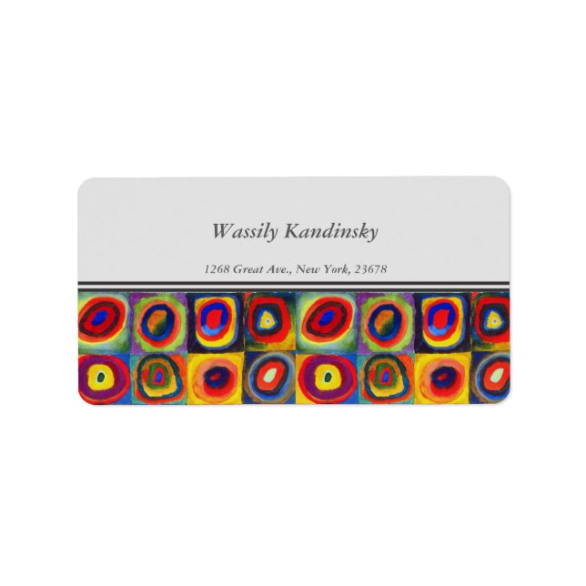 Etiqueta Colour Study de Wassily Kandinsky (Frente)