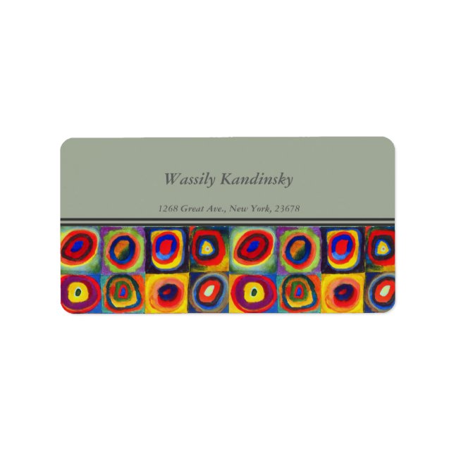 Etiqueta Colour Study de Wassily Kandinsky (Frente)