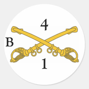 Etiqueta com 4cav insígnias, 4, 1, B