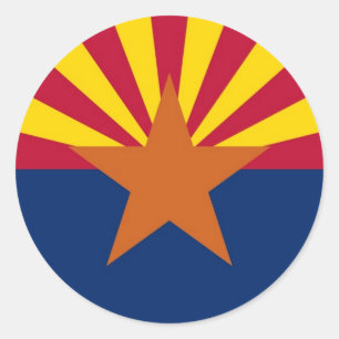 Etiqueta com a bandeira da arizona