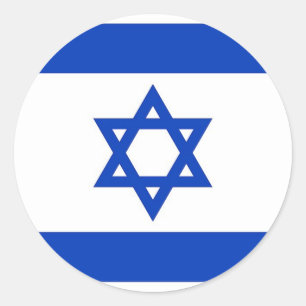 Etiqueta com a bandeira de Israel