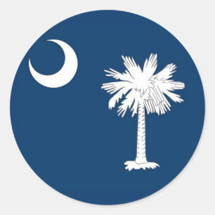 Etiqueta com a bandeira de South Carolina