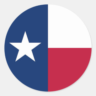 Etiqueta com a bandeira de Texas