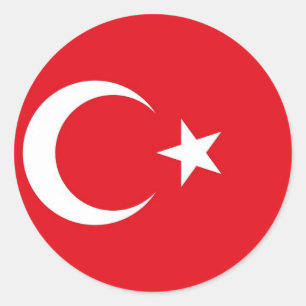 Etiqueta com a bandeira de Turquia